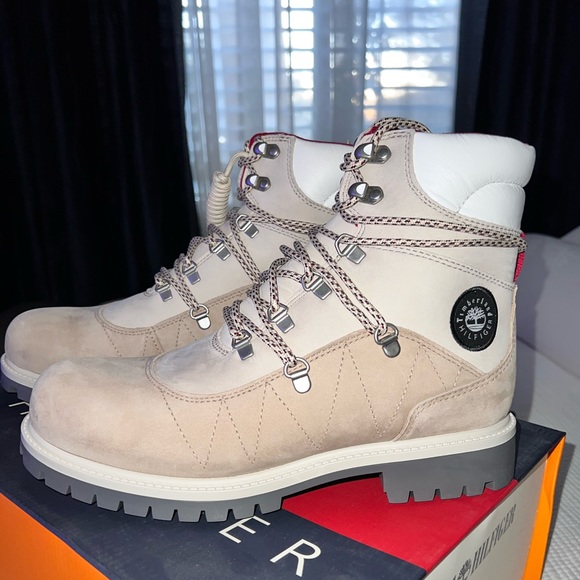Tommy Hilfiger Men's Tommyxtimberland Men's Leather Hiking Boot Medium Beige - 8